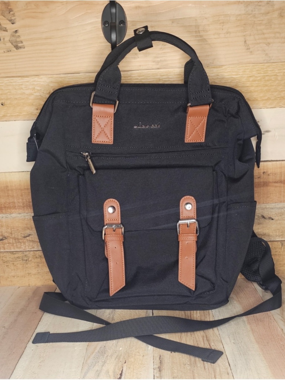Lovevook laptop Canvas Backpack with Brown Trim